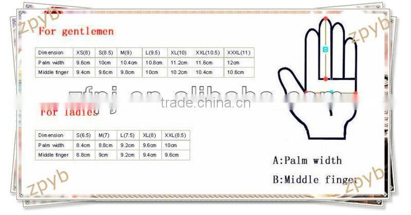 New Design Sheep Leather Half Finger Glove With Lace