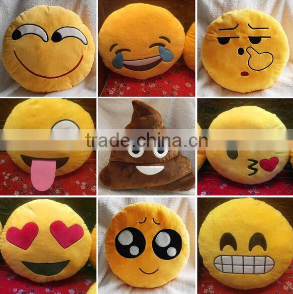 plush emoji pillow stuffed toys/Emoji Smiley Emoticon Round Cushion Home Pillow Stuffed Plush Soft Toy