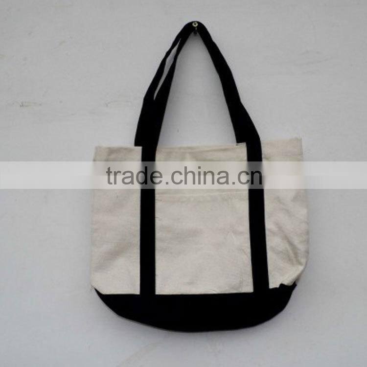 OEM China factory fashion custom cotton shopping bag white portable recyclable shopping cotton bag