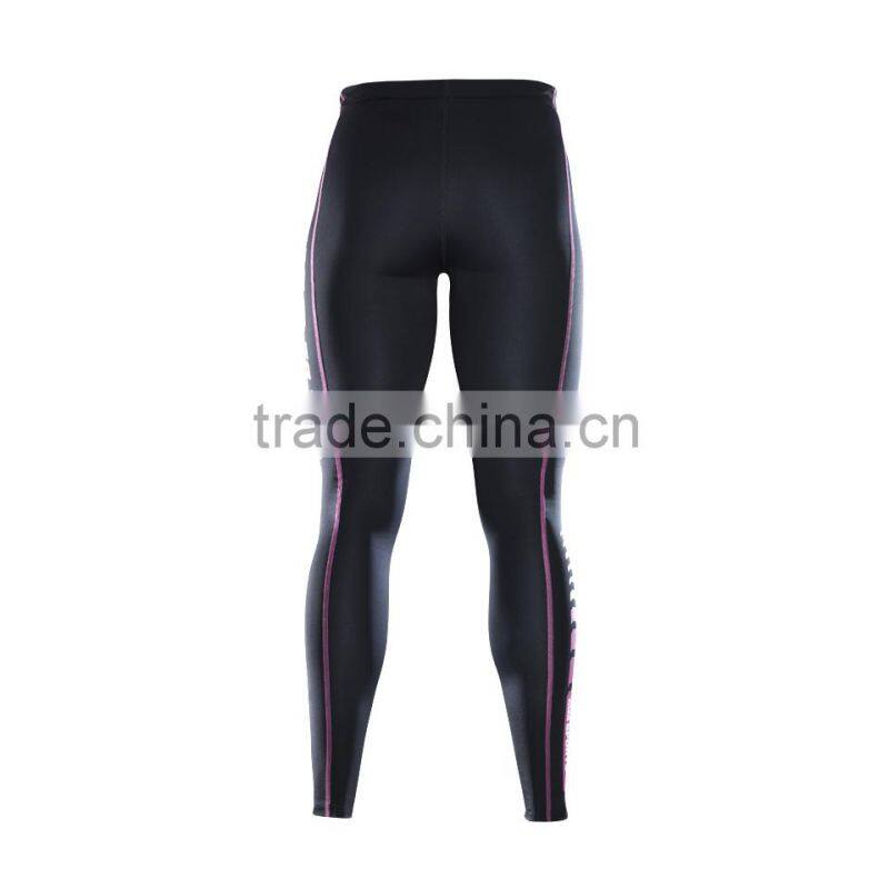nylon/spandex 4way stretch compression running wear ladies sports pants