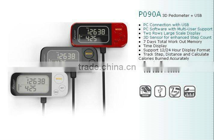 G Sensor with USB instructions for using pedometer Manual