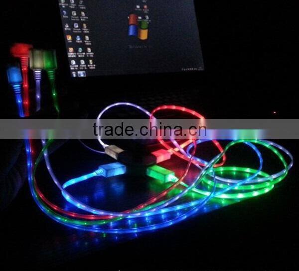 2014 hot led micro usb cable new product new gadgets with led light from china supplier