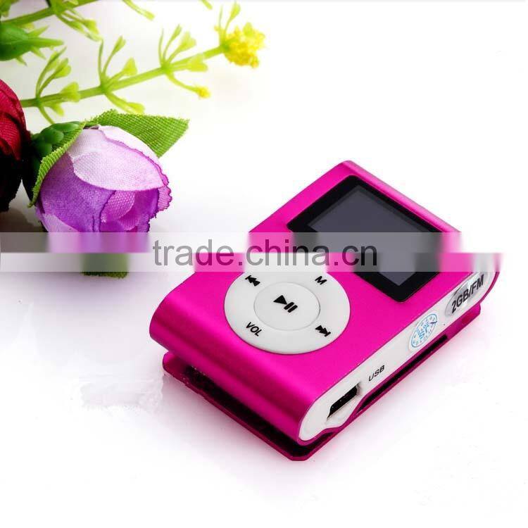 Wholesale 1.1inch LCD Screen Clip Mp3 Player With FM Function