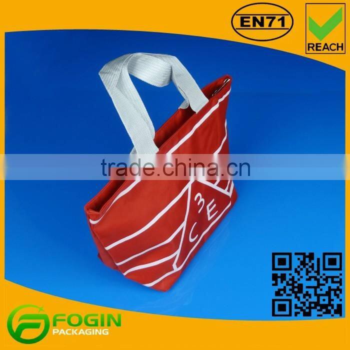 red color ziplock custom reusable bag