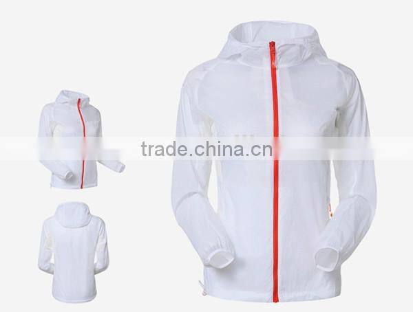2015 Woman Light Windproof Skin Running Coat Jacket