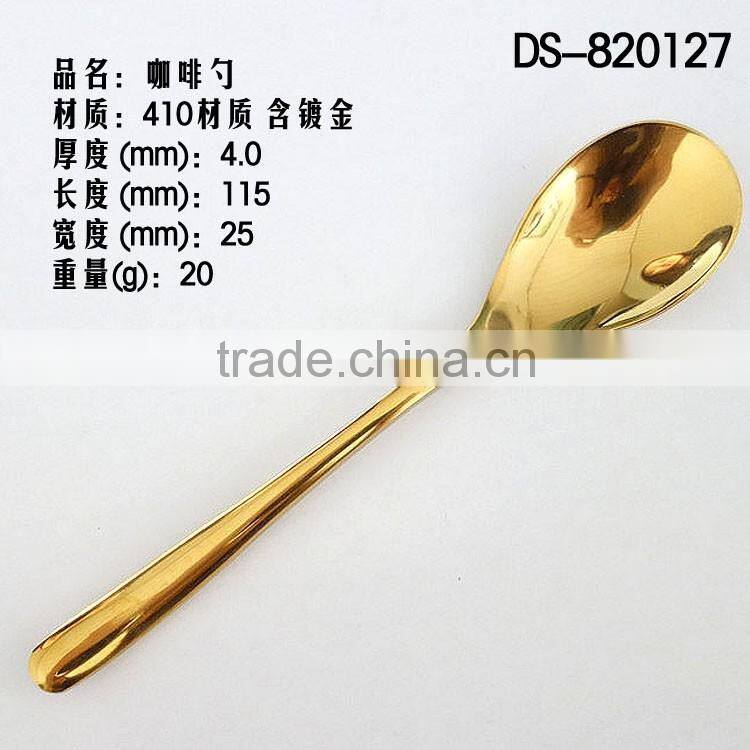 Best sale gold plated 410 material with cloth wheel light cutlery set