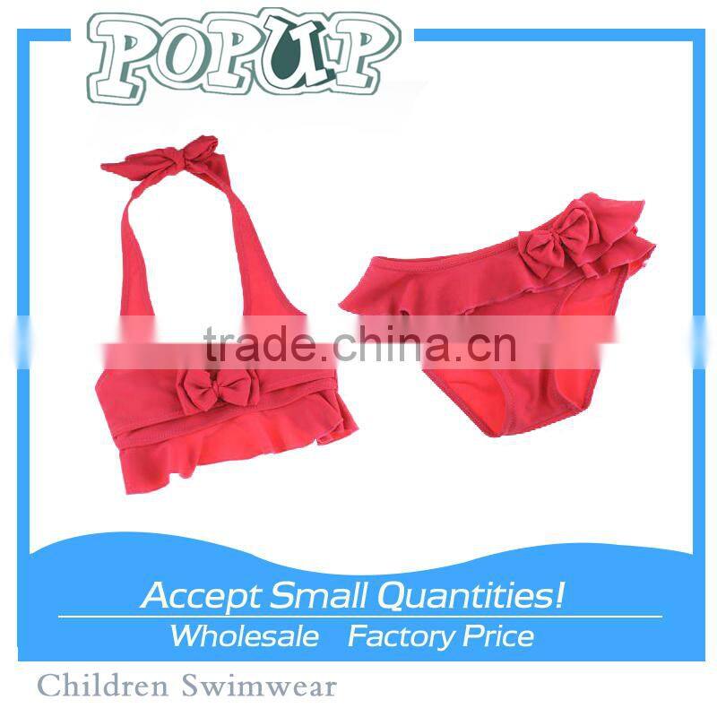 micro bikini cute Rose red Children's swimwear