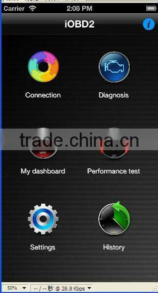 Car Doctor iOBD2 Automotive Diagnostic OBDII/EOBDII Code Reader communication with iPhone/iPad/iPod Touch by WiF