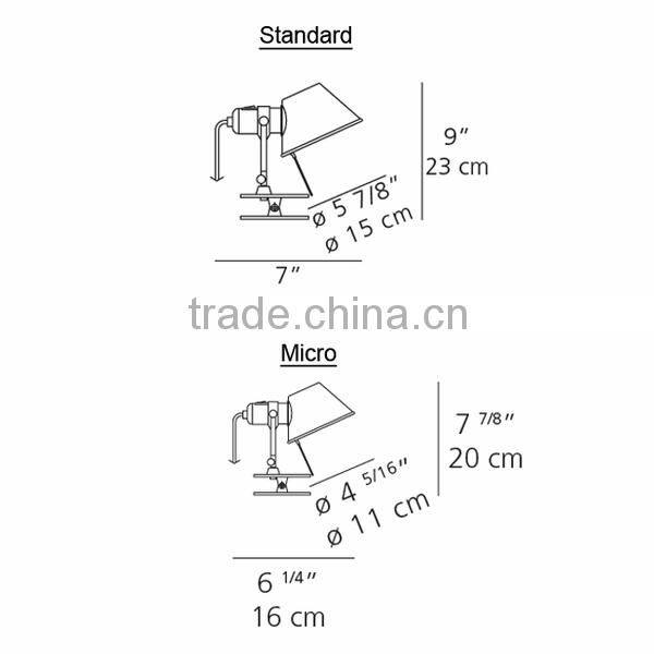 0815-5 diffuser is fully rotatable very handy spring clip Clip Spot Wall Lamp for hotel