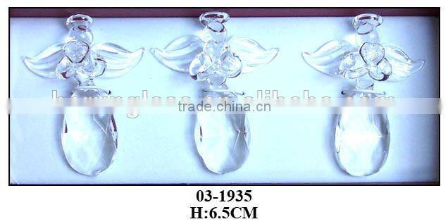 bright glass angel with ring of light