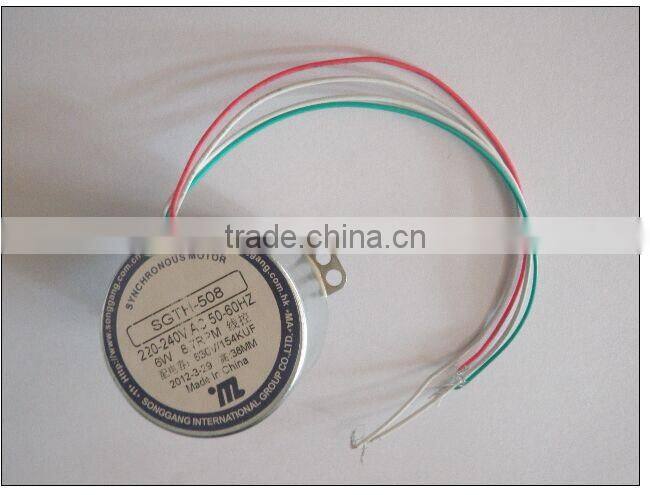 small single phase AC electrical synchronous motor SGTH-508 for level gage, stage light micro AC motor
