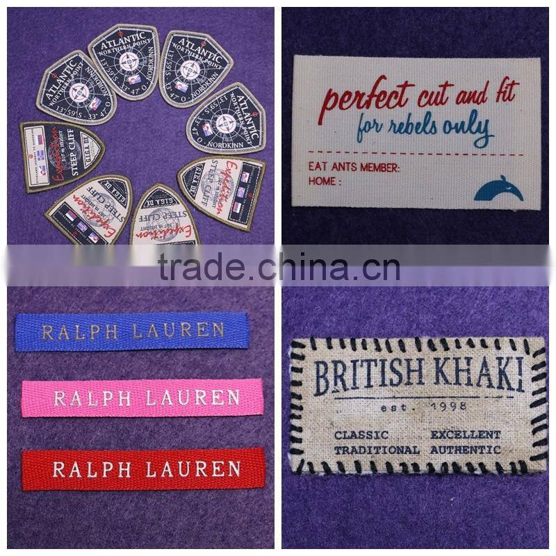 2016 Custom Printed Clothing Packaging Labels Supplier