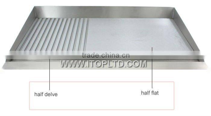 gas griddle with CE commercial induction griddle