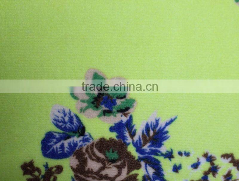 spandex polyester printed velvet fabric