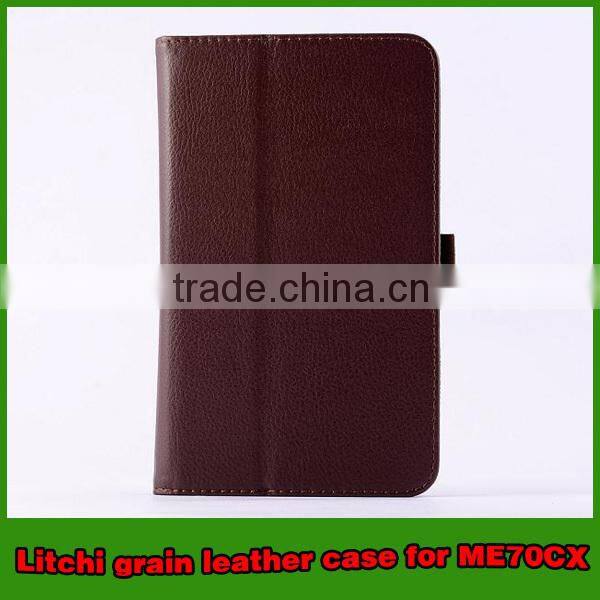 Hot selling leather stand tablet case for asus memo pad 7 ME70CX