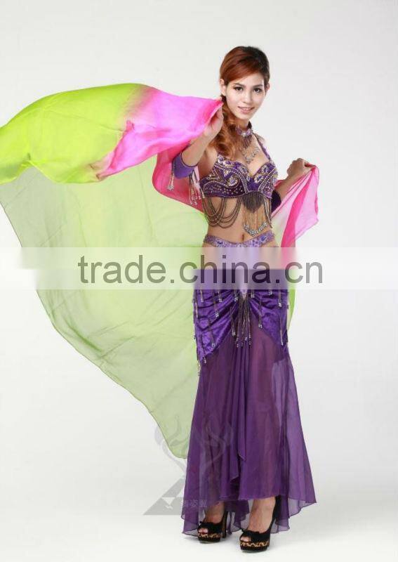 New Tribal Sexy India Belly Dance Fan Veil,Belly Dance Costumes Scarf, Performance Veil (SJ003-1)
