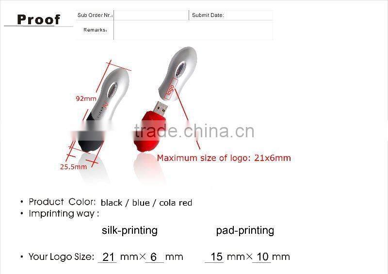 Top quality usb flash drive 16gb novelty shape usb flash disk 2.0 plastic usb pen drive