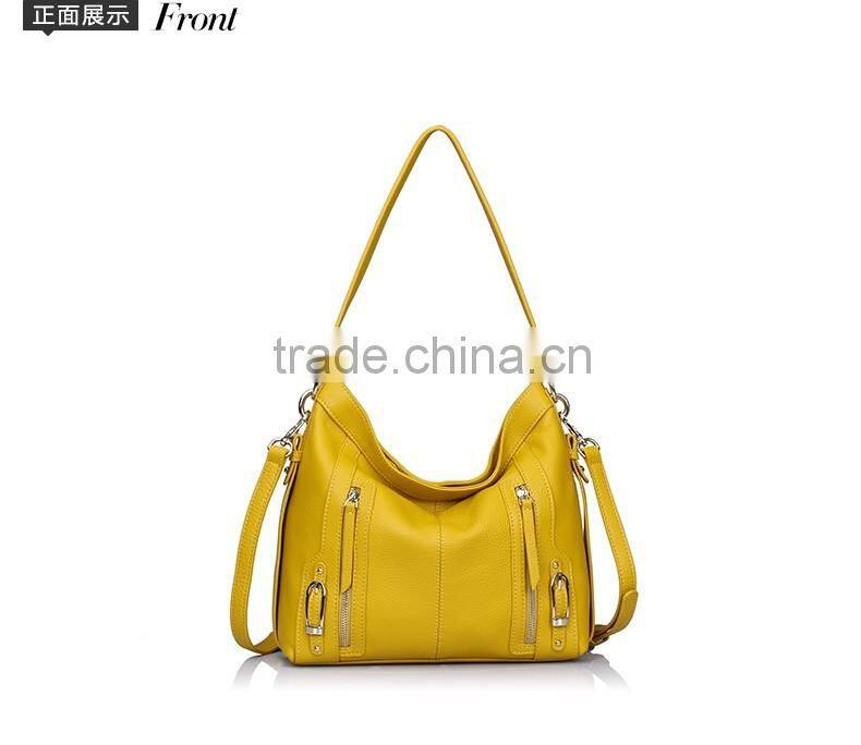 2016 newest trend zip closure women handbag durable lady tote bag