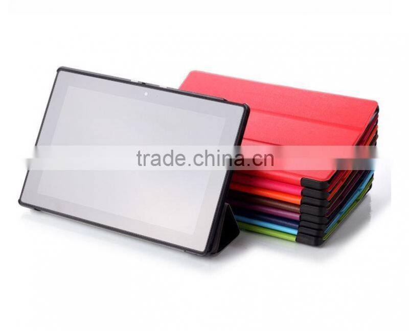 Factory Price 3 folded Crazy Horse PU Leather Magnet stand holder case cover for Dell Venue 10 pro 5055 tablet cover case