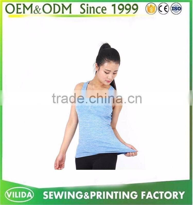 Bulk Fitness Bodybuilding Tank Top Bamboo Fiber Cotton Plain Custom Women Grey Tank Top OEM