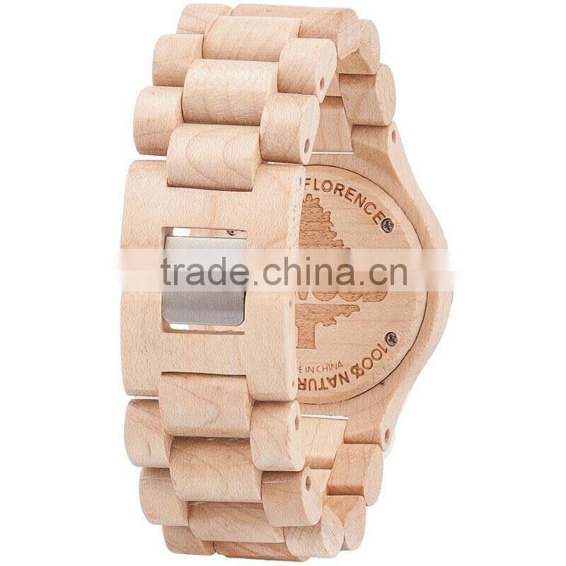 2015 Man Wooden Watch With Maple case And Japan movement