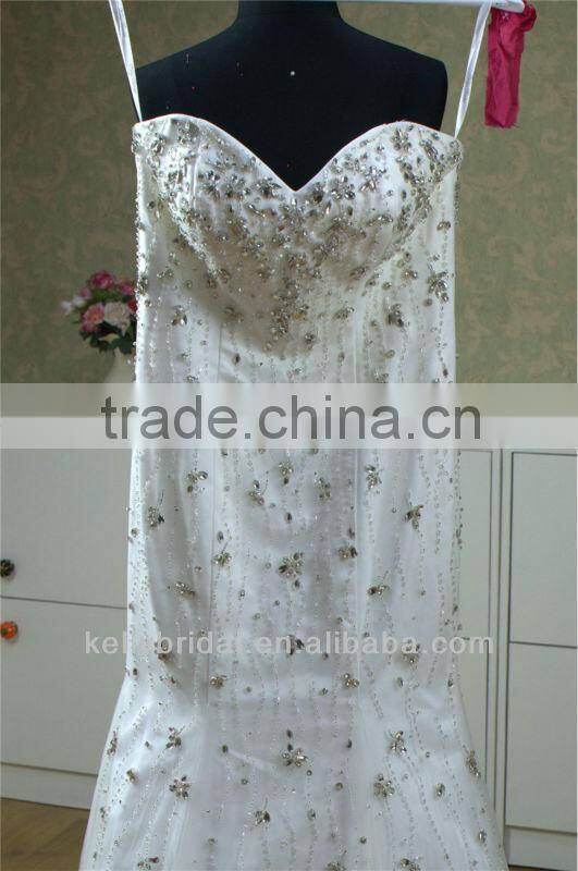 elegant boxes white and silver traditional wedding dress