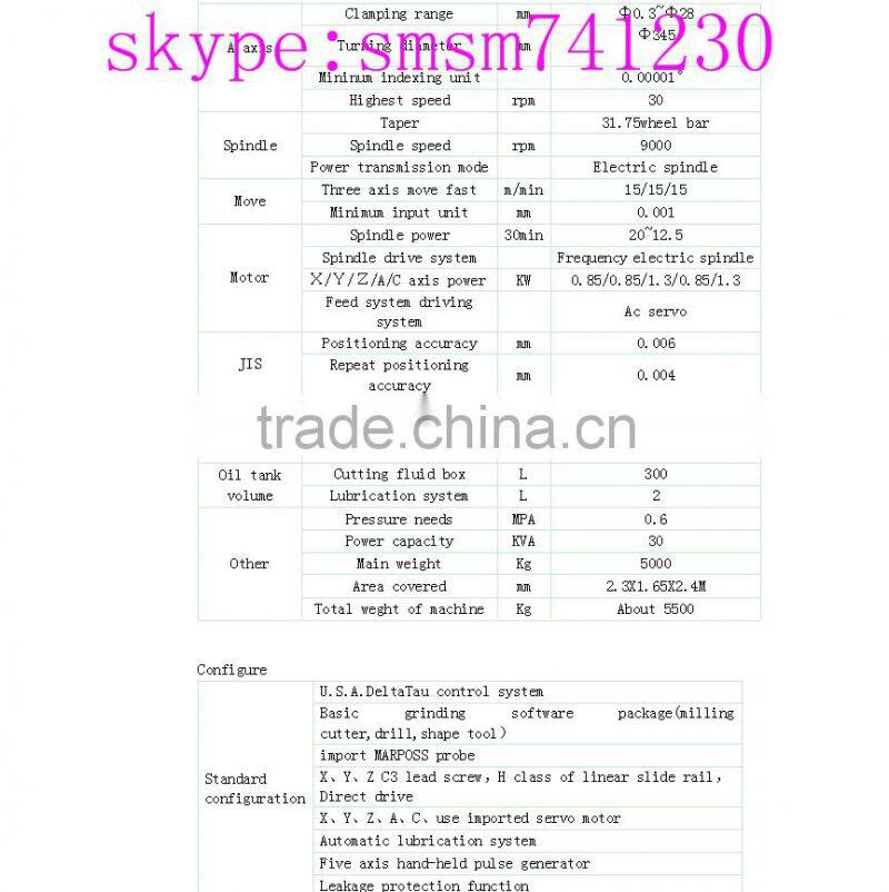 High-precision 5 axis cnc tool grinder VIK-5B universal tool & cutter grinder from Machine Manufacturers taian haishu