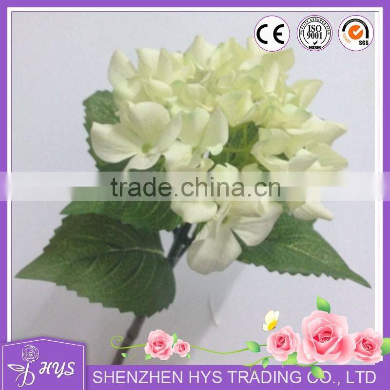 cheap real touch artificial white hydrangea flower