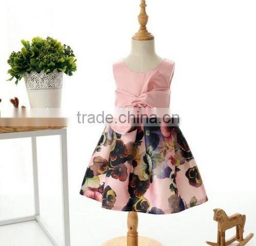 2016 baby flower butterfly ready made kids dress original selling summer new design kids dress