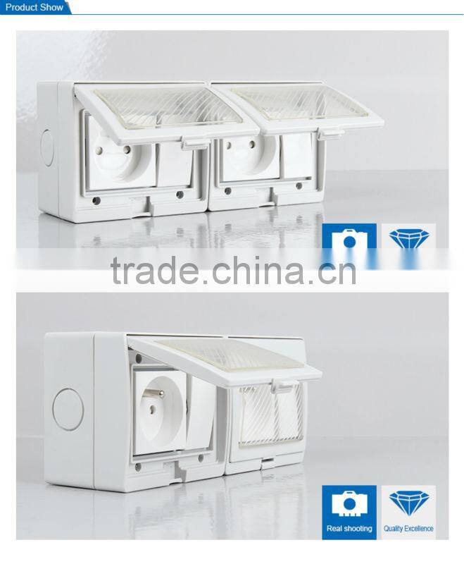 French multiple power wall switch and socket SP-2FRS