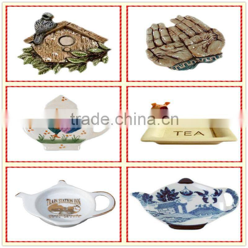 Multi-colored brand new ceramic wholesale tea bag holder