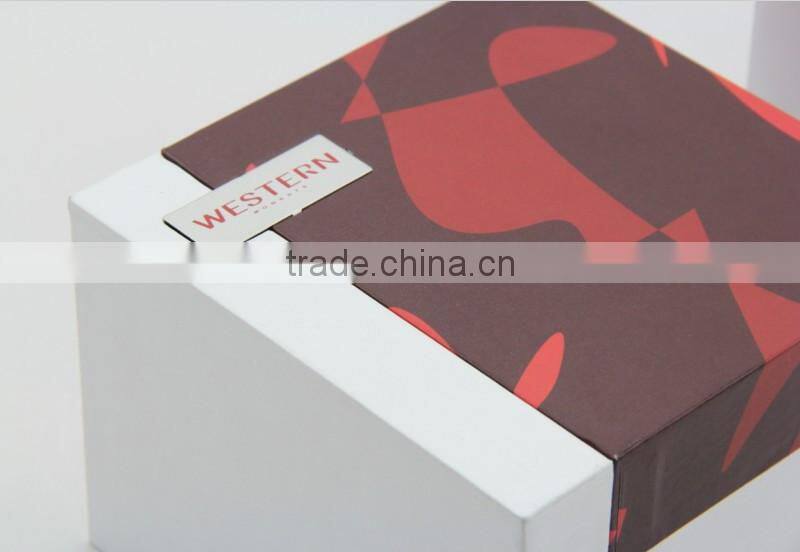 Unique custom watch box packaing with metal plate Logo