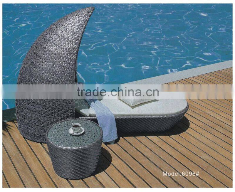 Rattan nest shape Outdoor Sun Bed