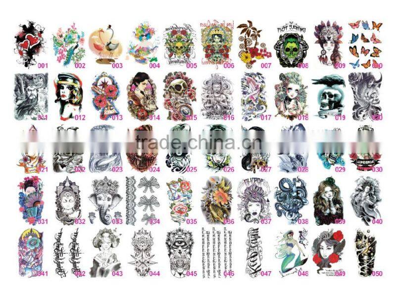 water transfer colorful cute customized ribbon ice cream temporary kids body tattoo