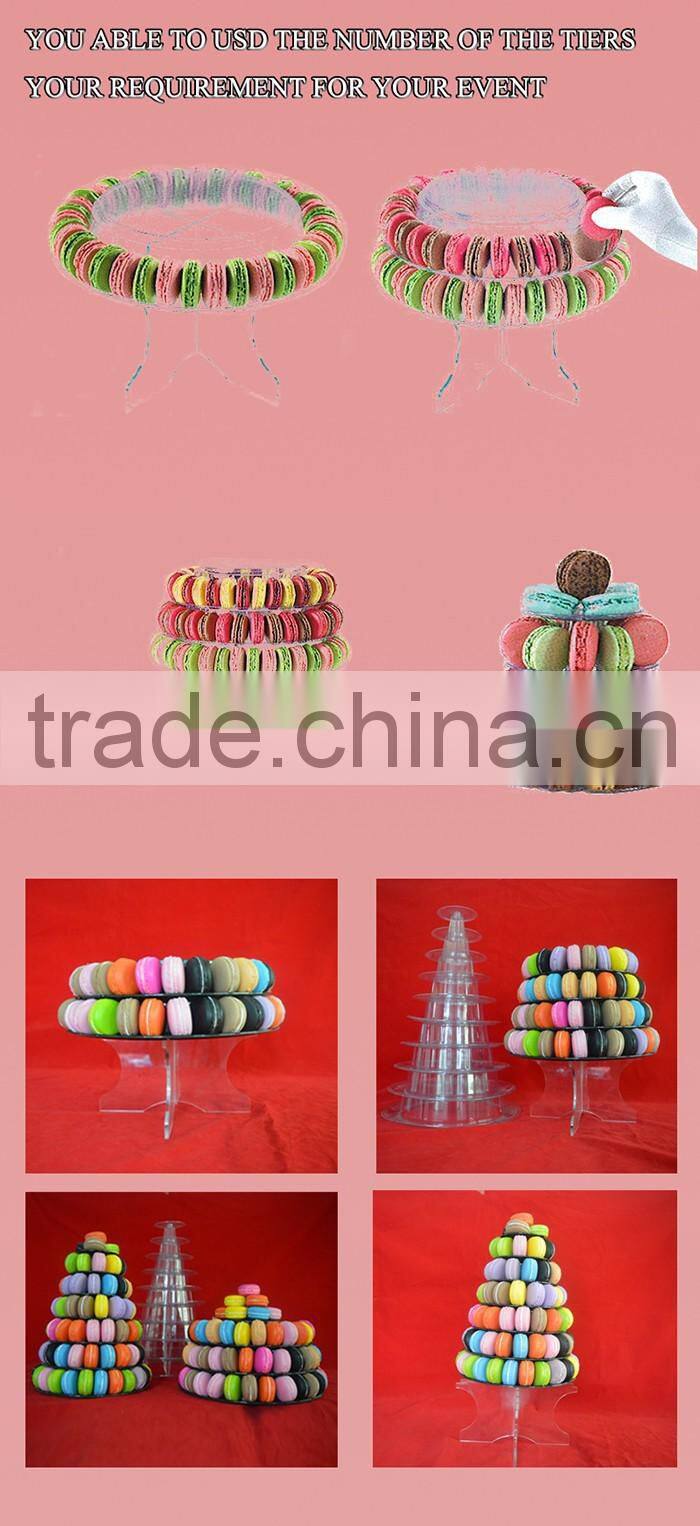 plastic plastic macaron tower high quality macaron stand