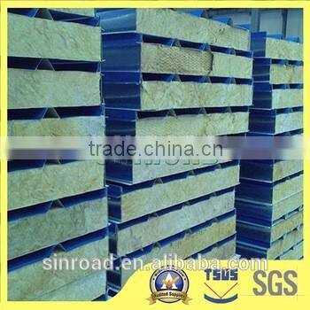 Exterior Wall 80kg/m3 Rock Wool Fireproof Insulation with Metal Coating