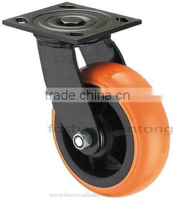 Double Steel Bearings 4 Inch Heavy Duty PU Caster Wheel