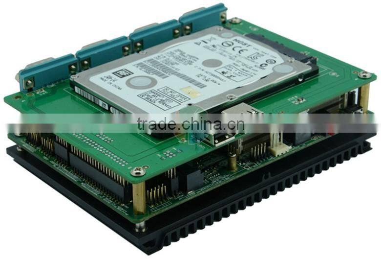 Fanless IPC Embedded Computer with AMD T56N 4 COM 2 Gigabit Lan Low power DC 12V COM2 supports RS485 RS422 features