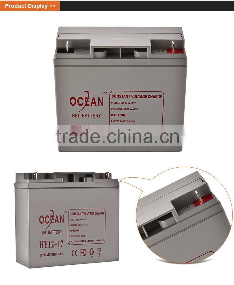 17ah certification 12V huge capacity standard rechargeable battery inverter