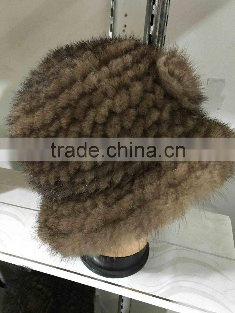 wholesale colored mink fur hat H3
