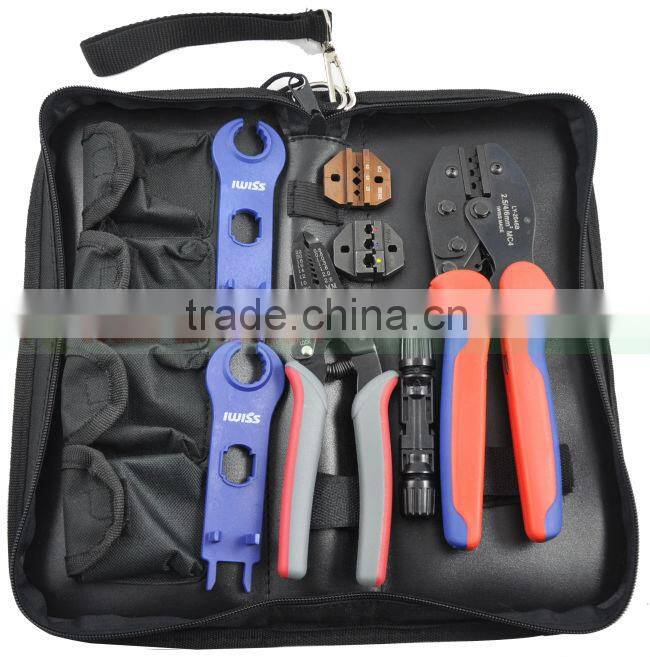 Solar mc4 connector tool kit, with crimping/stripping/cuttingg tools.