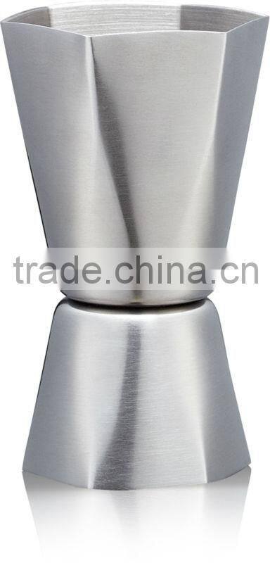 Brushed Double-sided Bartending Cocktail Jigger - Fine Stainless Steel Barware for Your Enjoyment