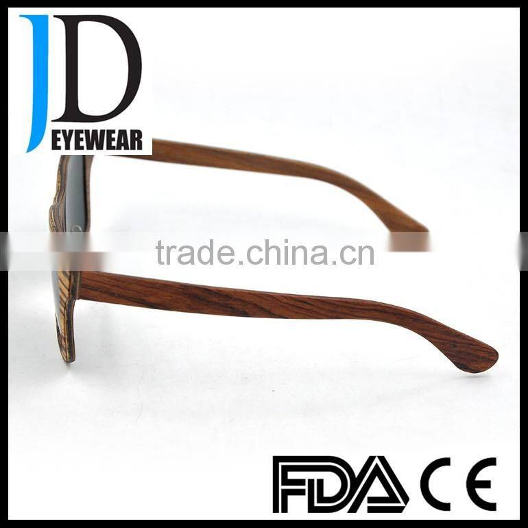 Wholesale price custom engraved logo handcrafted vintage polarized wood sunglasses