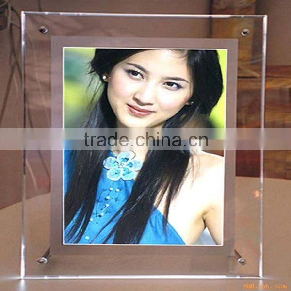 advertising led crystal lightbox aluminium frame