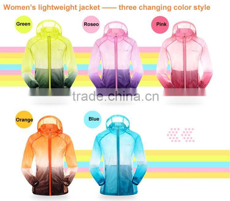 women water resistant foldable windbreaker