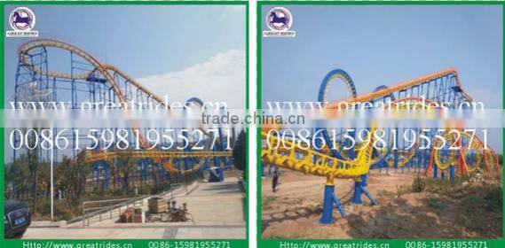 suspended roller coaster for theme park