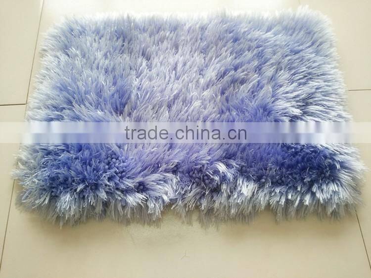 plush chenille home mat with non slip base