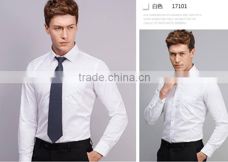 Wholesale good quality solid color bussiness shirt for men uniform