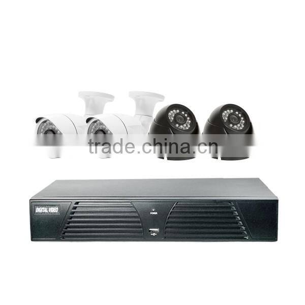 Cheap 4 channel home use security system cctv camera kits