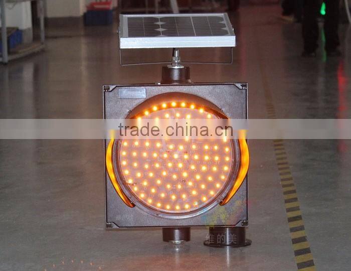 12 inch yellow flashing warning traffic safety road blinker solar traffic light on sale